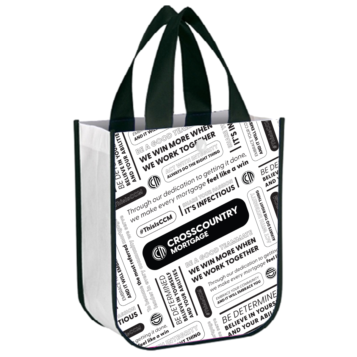 CCM Laminated Small Shopper Totes (5 pack)